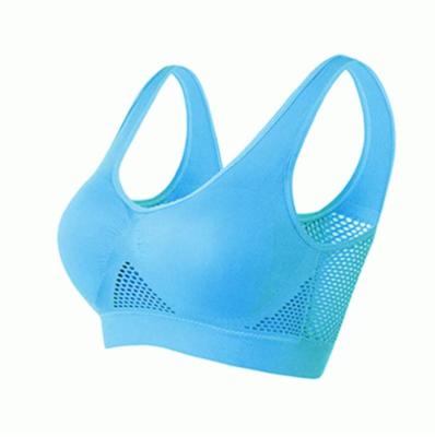 China Big Size Breathable Breathable Wireless Bra Seamless Hollow Thin Yoga Bra for sale