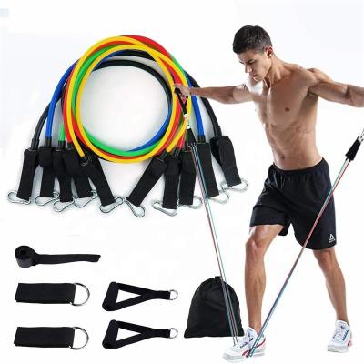 China Gym Exercise Stretch Wholesale Resistance Bands Home Gym Workout 11pcs Set Pull Rope Fitness Exercises Resistance Bands for sale