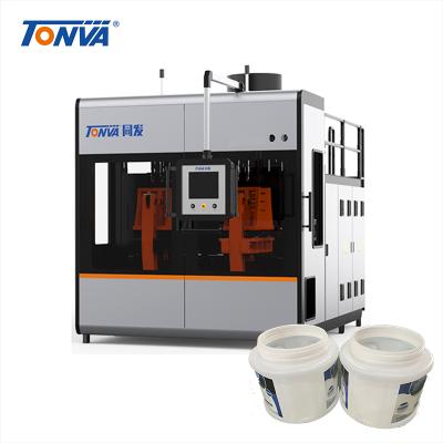 China Met etc. bottled one gallon jar single station extrusion blow molding machine with in mold labeling machine for sale