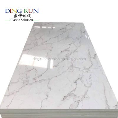 China Plates Decorative Plastic Marble Panel Plastic Marble Sheet PVC Sheet Wall Cladding Sheets Machine for sale