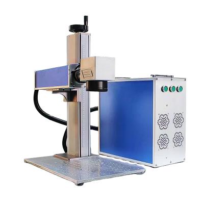 China Laser Marking SJ Mark Split Type Metal Fiber Optic Rotary Laser Marking Machine 20W 30W 50W With Best Price for sale