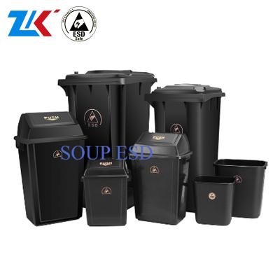 China Sustainable Conductive ESD Wastebin Anti-Static Dust Bin for sale