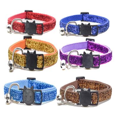 China Luxury Accessories Cat Collar Plain Breakaway Dog Cute Cat Collar With Bell Multi-colors Wholesale Free Sample From Thoughtful Manufacturer for sale