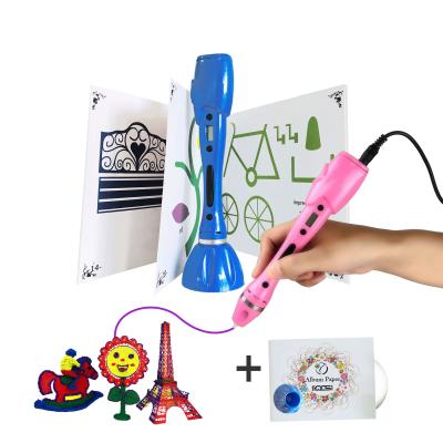 China professional 3d drawing/3d printing/3d pen/DIY smart filament fills 3d printer Pen with led display for sale