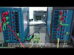 how to generate 100Amp current output by the two units of KINGSINE Relay Tester  KF86