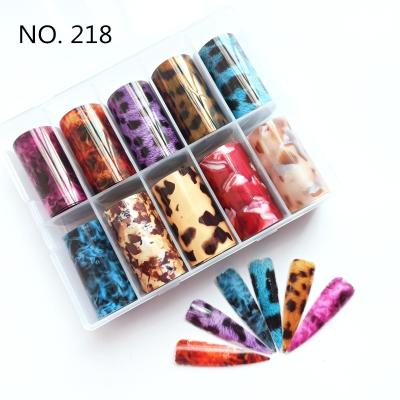 China 2022 Popular New Arrival Beauty Leopard Print Design Nail Foil Transfer Nail Finger Nail Art Foil Sticker 4x100cm for sale