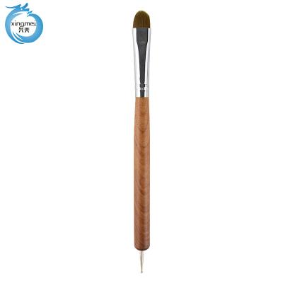 China box & Multifunctional Red Wooden French Nail Art Brush Short Hair Seller Wholesale Strong Quality Nail Brush for sale