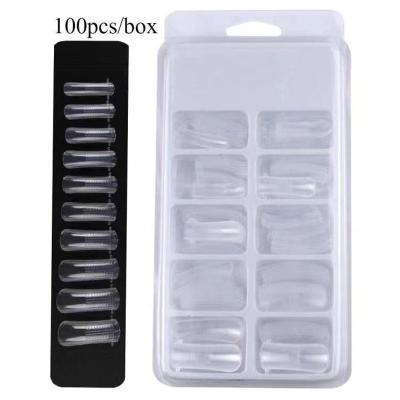 China Meaterial Wholesale Popular Designs Eco-friendly System Double Shape Fake Nails 120pcs False Nails Tip For Acrylic Nail Extension for sale