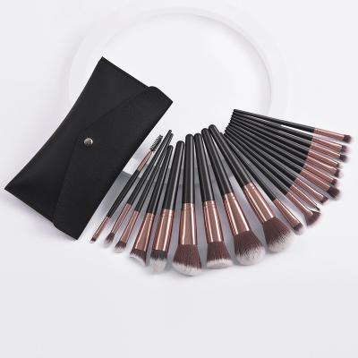 China Angular Blush Hot Selling Makeup Brushes Tools 20 Pcs Professional Black Makeup Brush Set OEM Custom Makeup Brushes for sale