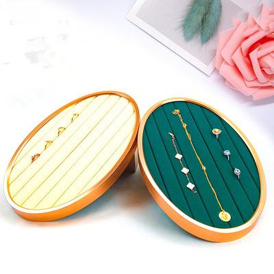 China Custom YST Modern Luxury Metal Jewelry Display Trays Jewelry Display Tray Necklace Bracelet Ring Earring Tray for sale