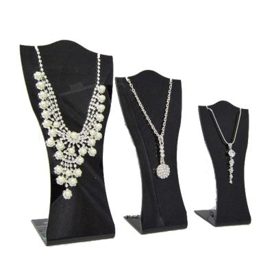 China YST Modern Luxury Multiple Color Plastic Jewelry Display Neck Bust Mannequin Stand For Necklace And Earrings for sale