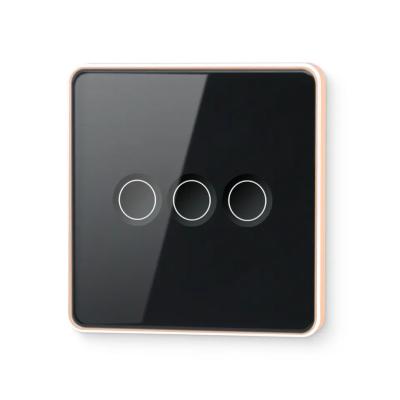 China Smart Touch Alexa Smart Switch 3 way wifi version eu tuya life control light touch wireless switches for sale