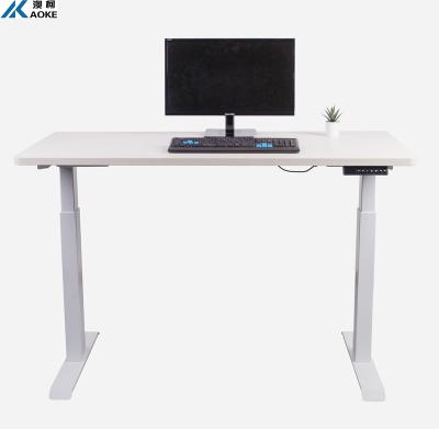 China AOKE New Promotion Metal Professional Height Adjustable Ergonomic Desk (Height)Adjustable Desk for Workstation and Game Table for sale