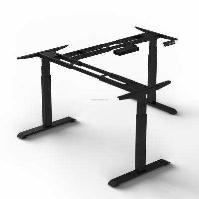 China (Height) Adjustable Computer Desk With Ergonomic Electric Sit Stand Adjustable Workstation L Shape Height Computer Desks for sale