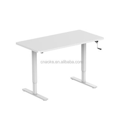 China High quality hot sale (height) crank lifting computer work desk adjustable sit stand desk frame aoke office table for sale