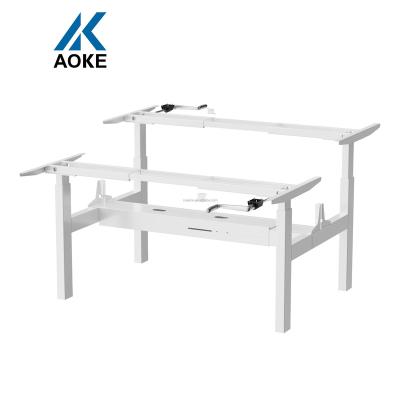 China AOKE Ergonomic Adjustable Height Electric Sit To Stand Hand Standing (Height) Adjustable Desk for sale