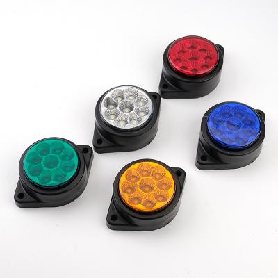 China Hot Sale 12v 24v LED Night Warning Light Beacon Trailers Side Warning Lights Amber Red White Clearance Lights for sale