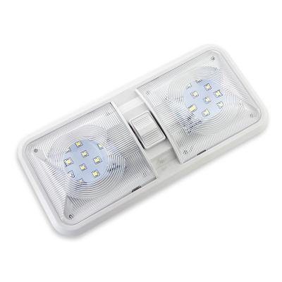 China Automotive Industry DC 12V 48LED Super Bright Rectangle Vehicle Interior Lights For Truck RV Campervan Caravan Cabin With Switch for sale