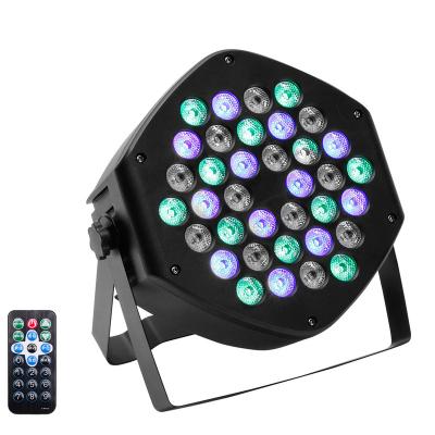 China Easy Installation RGB 36 LED Monochromatic Par Light Stage Effect Light with 7CH DMX Controller Remote Sound Control for DJ Club Party for sale