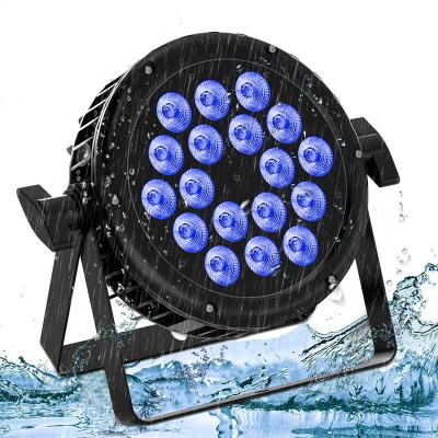 China Easy Installation 18 LED Waterproof Par Light IP65 Rated 18x10W RGBW 4in1 Outdoor Stage Light DMX512 for sale