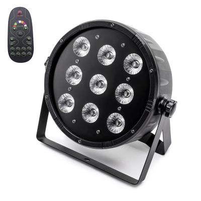 China Easy Installation Party Disco Wedding 9PCS LED 4-in-1 Stage RGBW Effect DMX PAR LED Light for sale