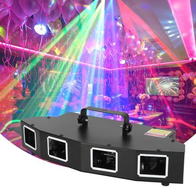 China Easy Installation RGB Y Four Holes DMX512 11CH Sound Control LED DJ Disco Laser Lights for sale