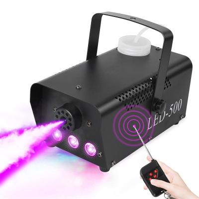 China Easy Installation 500W RGB Smoke Fog Machine Stage Light For Wedding Stage With Remote Control DJ Party for sale