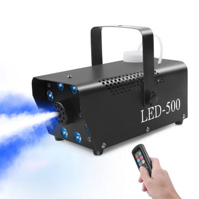 China Easy Installation 500W LED Smoke Machine With 8PCS RGB 3 In 1 Colorful LED Stage Spray Equipment for sale