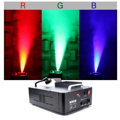 China Colorful UKing RGB Metal Light Effect Fog Machine With Remote And DMX 512 Party 1500W Smoke Light Stage Machine for sale