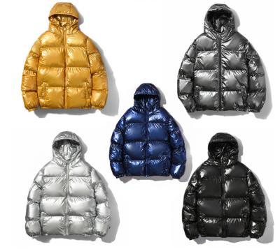 China Fashion Shiny Waterproof QUICK DRY Custom Winter Padded Bubble Bomber Stripper Jacket for sale