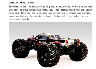 China Carro de controle remoto CG alto do monster truck bonde do chassi RC do metal à venda