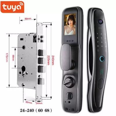 China Apartments Home Hotel Tuya Life 3D Face Door Lock Smart Security Face And Camera Fingerprint Smart Password Biometric Electronic Smart Lock for sale