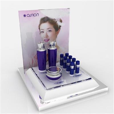 China Factory Acrylic Counter Display Counter Hot Sale Acrylic Cosmetic Counter Display Stand With OEM ODM Service Supply for sale