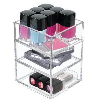 China Acrylic Make Up Tray China Supplier Custom Clear Acrylic Tray Holder Square Pencil Stays for sale