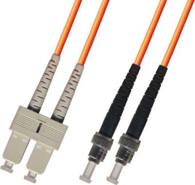 China multimode Duplex van de Kabel3m van het Vezel Optische Flard Sinaasappel van st-Sc 50/125 Te koop