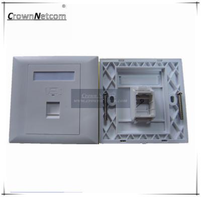 China Single Port Network 86X86 Type RJ45 Faceplates For Network Keystone Jacks 1port faceplates for sale