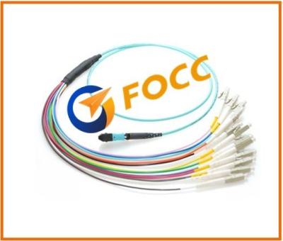 China Optical OM4 MPO - LC Multimode Fiber Optic Cable Patch Cord For Telecom Device for sale