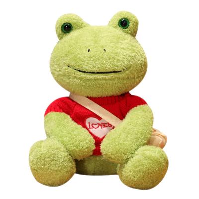 China Promotion Custom Logo Plush Dolls Stuffed Animal Custom Toys Soft Cotton Customized Frog Plush Toys for sale