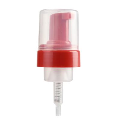 China Non Spill Red Foaming Pump Bottle 42/410 Empty Foaming Soap Head Pump for sale