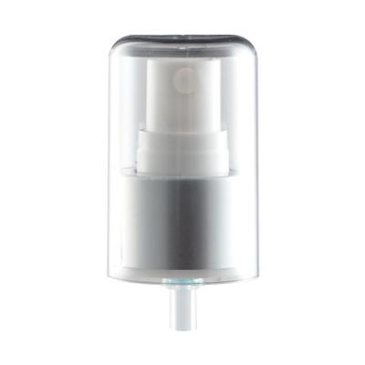 China Non Spill Silver Aluminum Cosmetic Pump Cream Pump Dispenser With Ace Material Florida Cap for sale