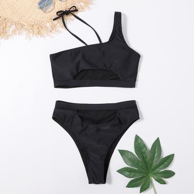 China Best Selling New Chicas Sexy Pool One Shoulder Bikini One Size Breathable Bikini Top for sale