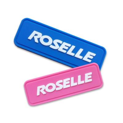 China Washable Garment Accessories Labels Manufacturer Custom Logo Soft Plastic PVC Silicon Rubber Patches for sale