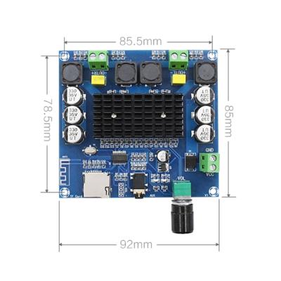 China INKSON 2x100W Amp Module Support TF Card XH-A105 5.0 TDA7498 Digital Stereo Audio Amplifier Board for sale