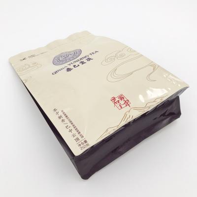 China Custom Barrier Bag Food Grade Zip Lock Mylar Box Bottom Tea Bag Holder for sale