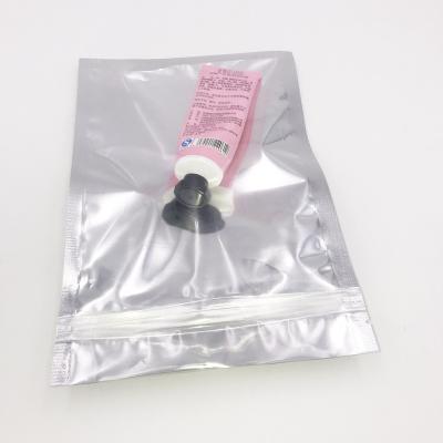 China Barrier Flat Bottom Zipper Packaging In Variety Stock Clear Front Back Metallic Mylar Ziplock Bag for sale