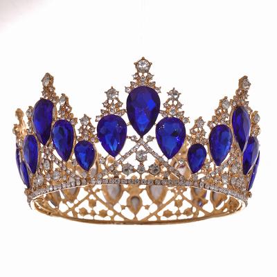 China Europe and America baroque pageant Miss Universe Crown tiara birthday ornament models show dress accessories bridal tiara for sale