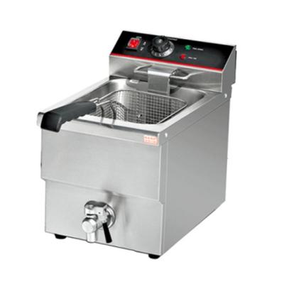 China Single-tank Double-temp Potato Chips Fryer Tabletop Machine for sale