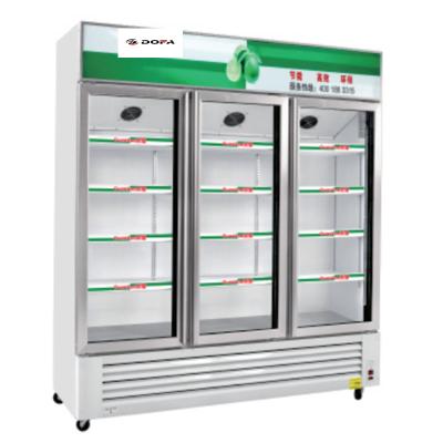 China Single-Temperature 3 Door Glass Commercial Beverage Cabinet Display Freezers and Refrigerator Cooler /Cooler Showcase Refrigerated Display Showcase for sale