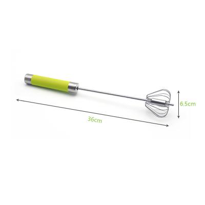 China Sustainable Kitchen Hand Mixing Stainless Steel Egg Beater Semi-automatic Beater for sale