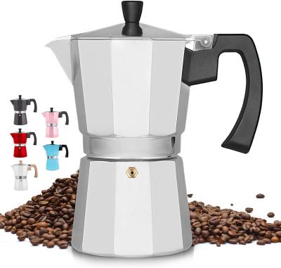 China WITH LID Professional Italian Stove Stainless Steel Mocha Mocha Espresso Coffee Maker Top Pot for sale